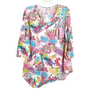 Fresh Produce Cotton V-neck Tunic - Medium